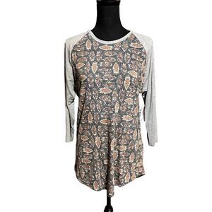 LuLaRoe Baseball Style Long Line Casual T-Shirt Women's M Medium